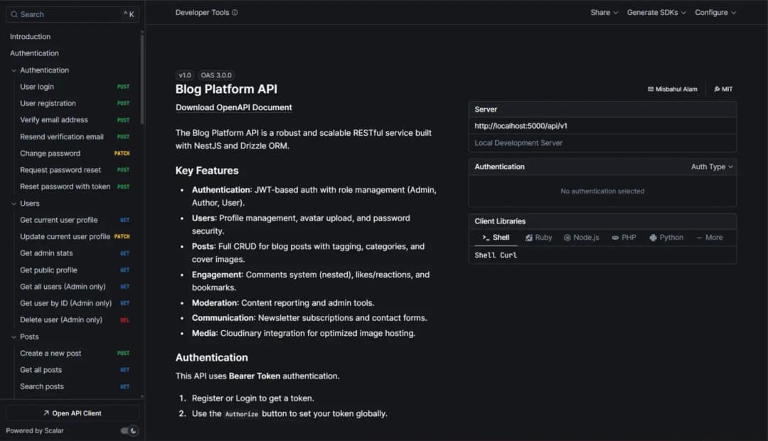Blog Platform API